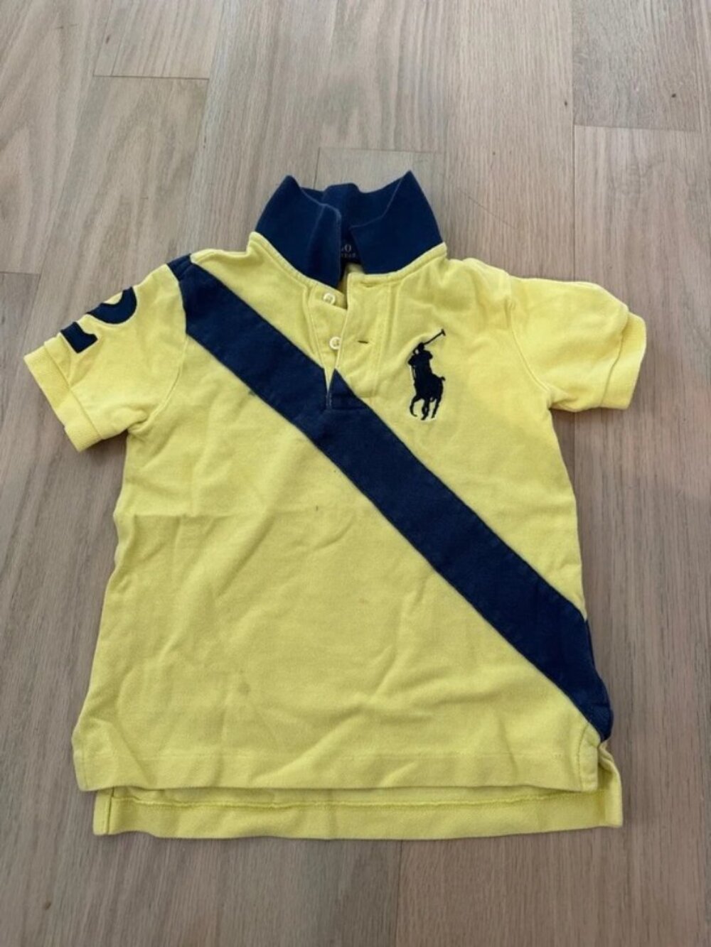 Polo Ralph Lauren Boys Polo Shirt 3T Yellow Navy